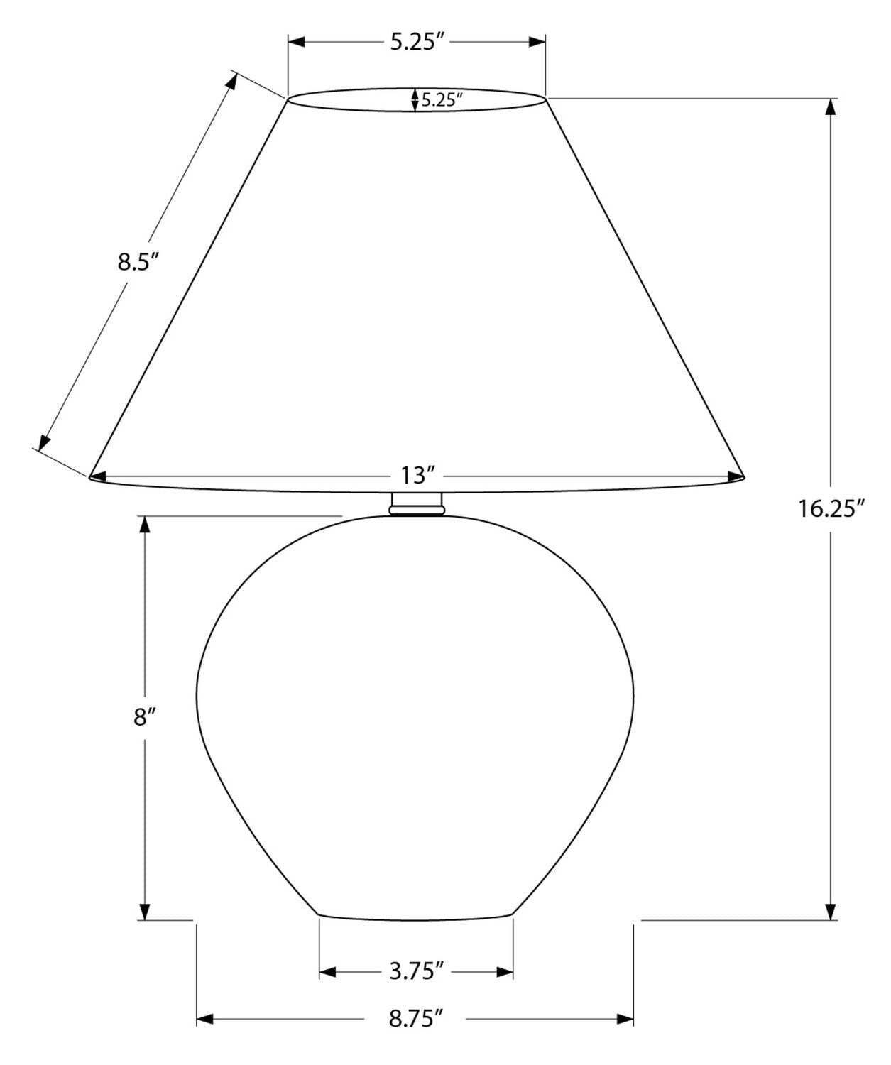 16 Cream Ceramic with Empire Shade Table Lamp|Lampe de table en céramique crème de 16 po avec abat-jour empire