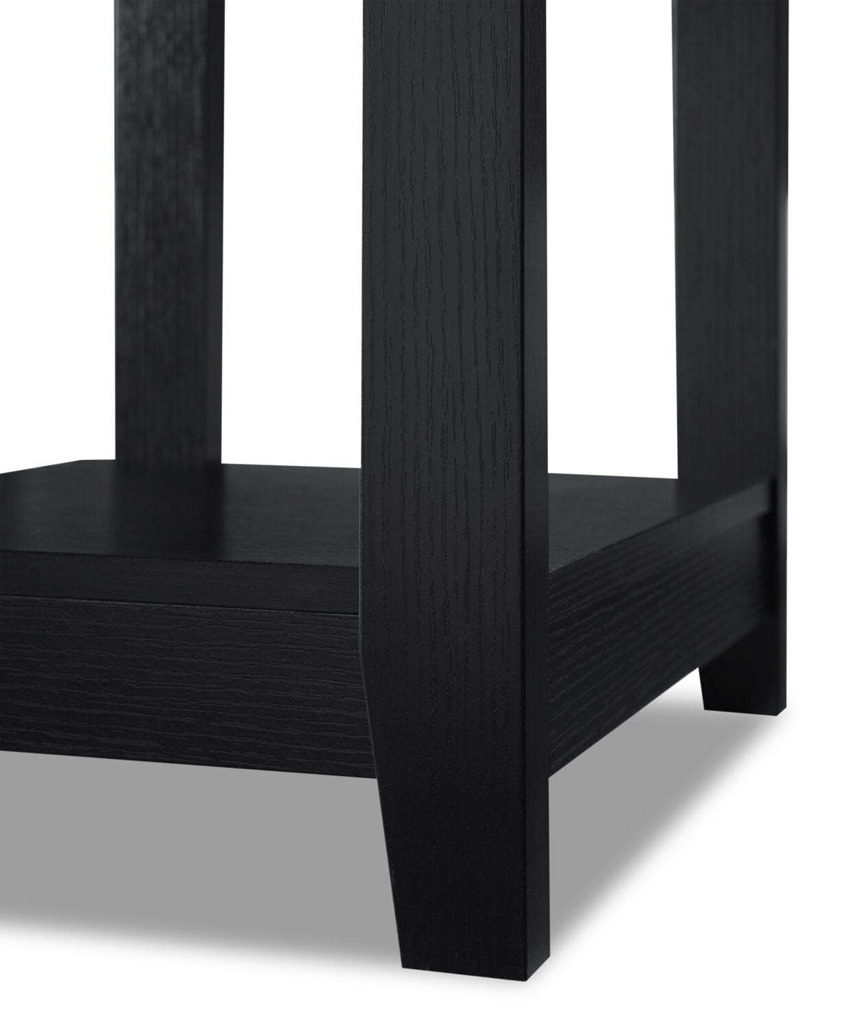 Table de fauteuil Torry de 13,75 po avec tiroir - gris vieilli