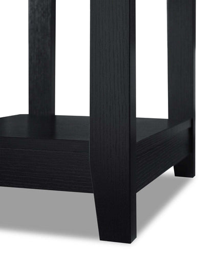 Table de fauteuil Torry de 13,75 po avec tiroir - gris vieilli