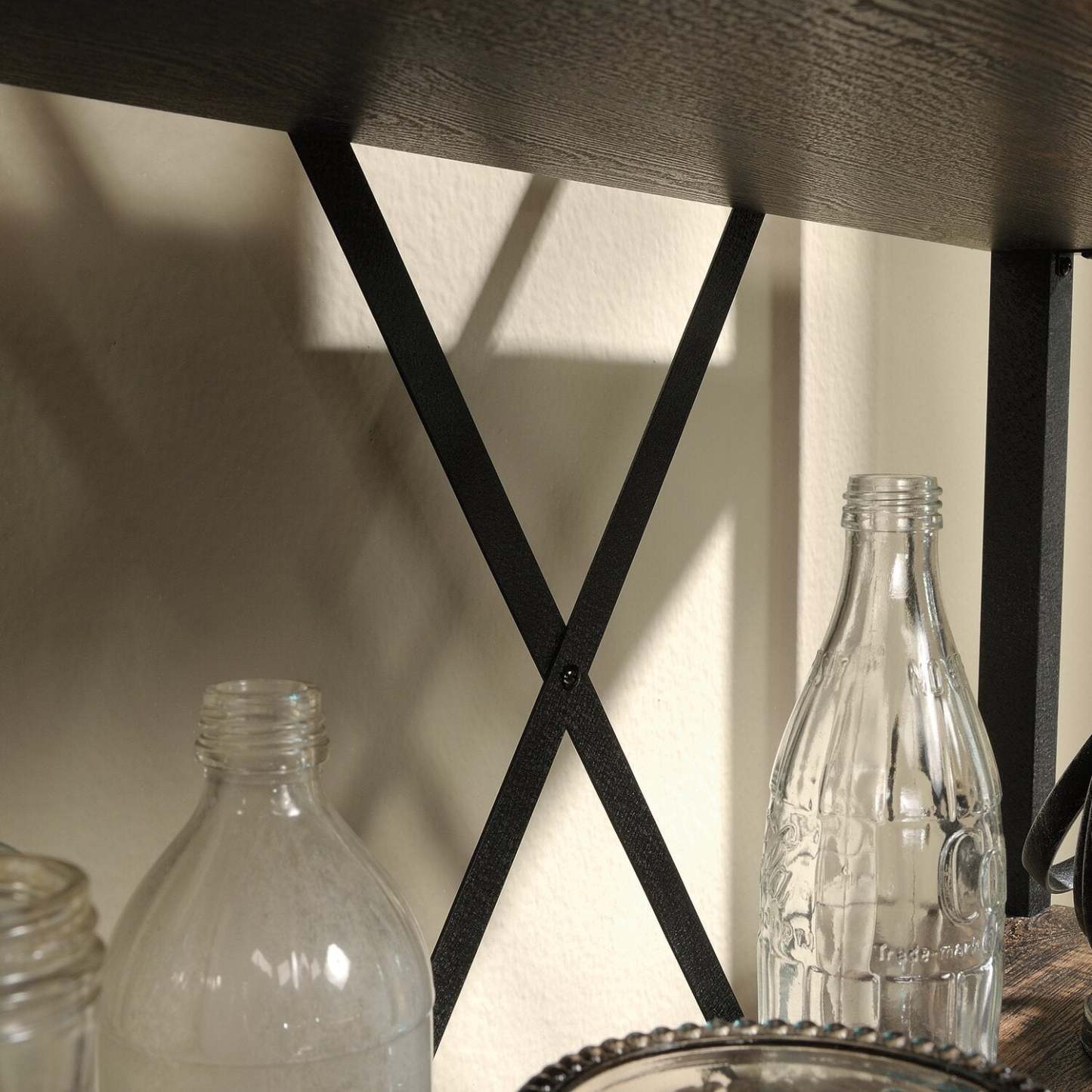 Crédence de bureau Lewis - Chêne carbone| Bahut de bureau Lewis - chêne carbone | LEWISLIB