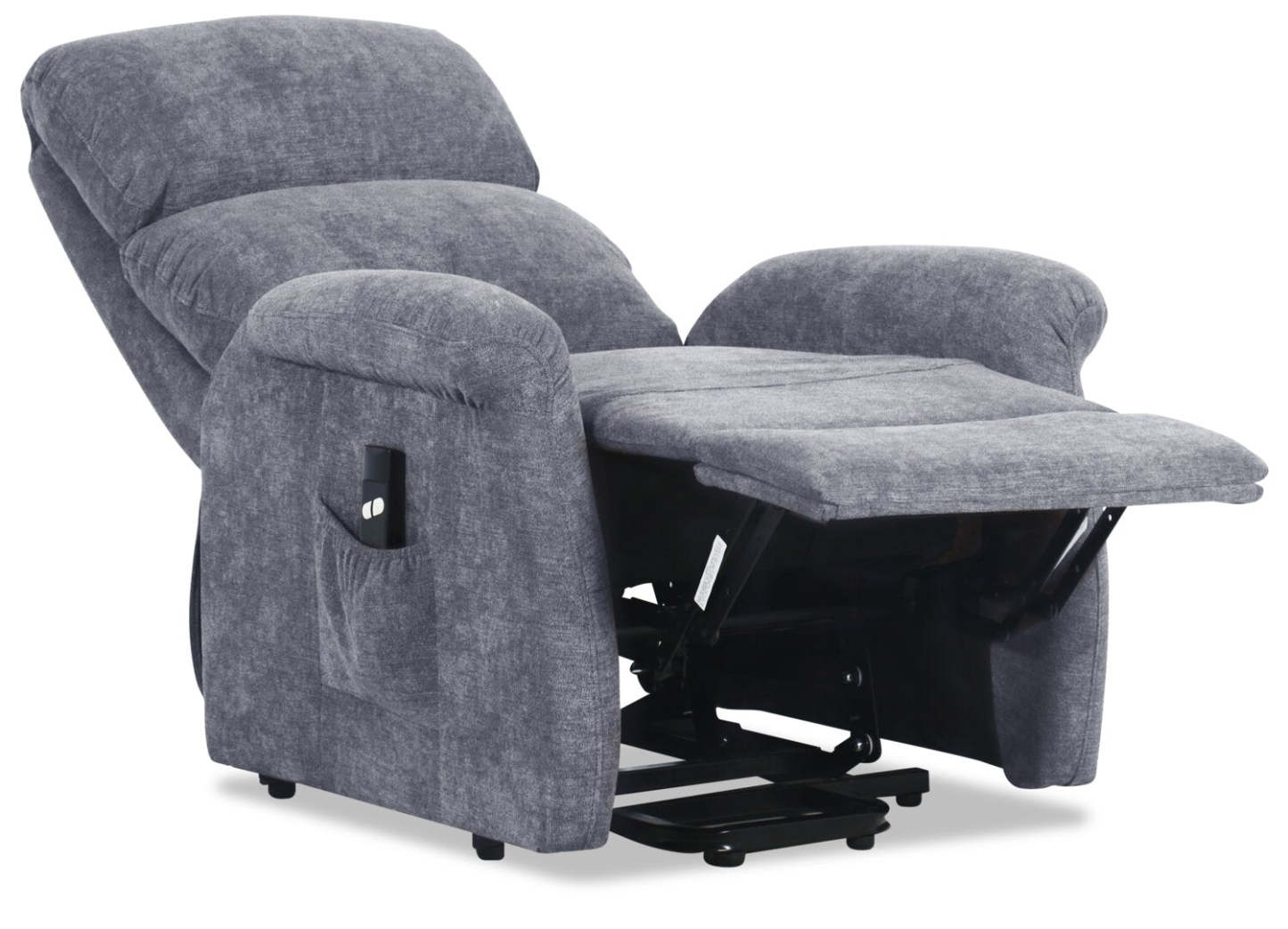 Fauteuil basculeur à inclinaison électrique Ruben de 32 po en tissu chenille - gris