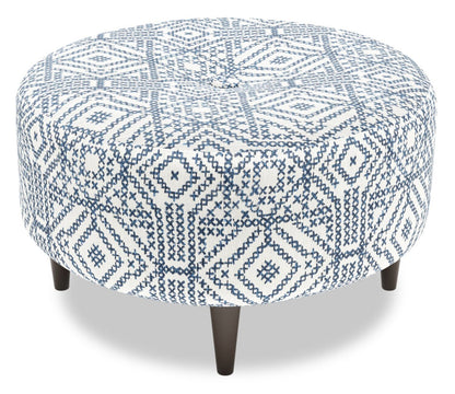 Pouf The Curve 31 en tissu, fabriqué au Canada par Sofa Lab (CURV1156) | Personnalisable