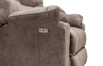 Fauteuil à inclinaison électrique Gybson de 38 po fabriqué au Canada en tissu - brun latté