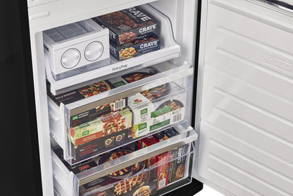 Réfrigérateur Classic Rétro par Unique de 24 po et de 12 pi3 à congélateur inférieur - noir mat - UGP-340L MB AC | 340LMBAC