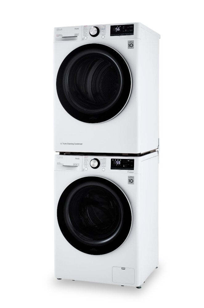 LG 2,6 pi³ Laveuse intelligente à chargement frontal et 4,2 pi³ Sécheuse intelligente avec pompe à chaleur | Laveuse intelligente de chargement frontal 2,6 pi³ et sécheuse intelligente avec pompe à chaleur 4,2 pi³ LG | LGFL24WW