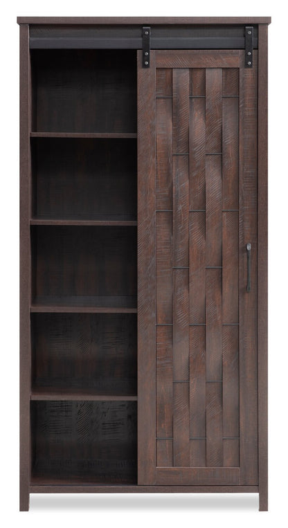 Armoire de rangement d'appoint Sienna 33,5 avec porte coulissante - Chêne foncé | Armoire décorative de rangement Sienna de 33,5 po avec porte coulissante - chêne foncé | SIENNACC