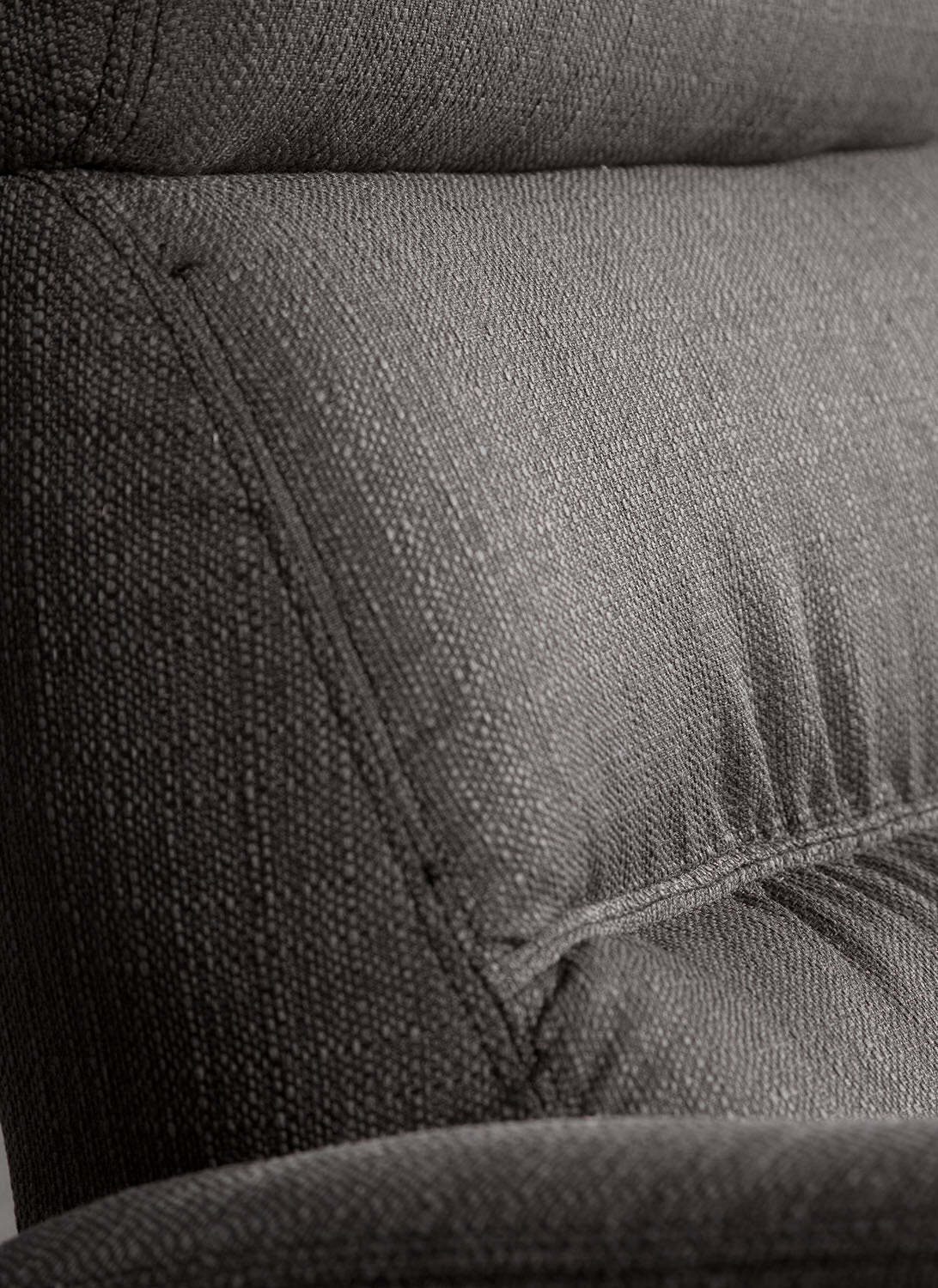 Fauteuil inclinable et berçant pivotant en tissu d'apparence lin Penny 29.1 - Gris | Fauteuil pivotant, berçant et inclinable Penny de 29,1 po en tissu d'apparence lin - gris