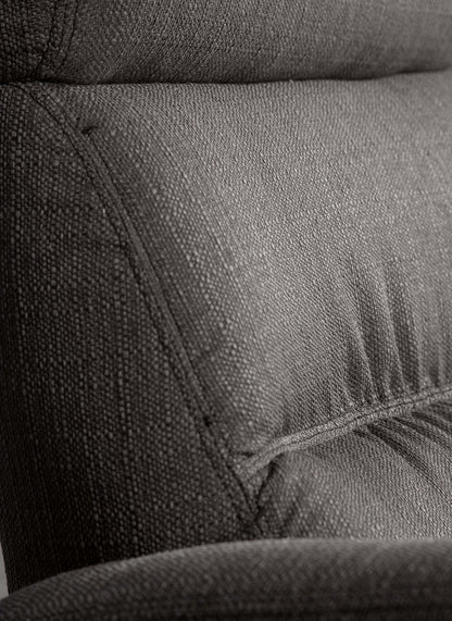 Fauteuil inclinable et berçant pivotant en tissu d'apparence lin Penny 29.1 - Gris | Fauteuil pivotant, berçant et inclinable Penny de 29,1 po en tissu d'apparence lin - gris