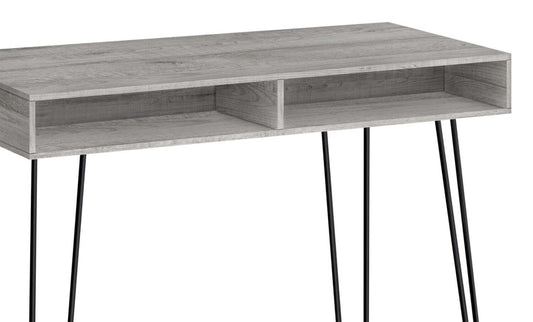 Bureau Ezra 40 avec compartiments - Gris|Bureau Ezra de 40 po avec compartiments ouverts - gris