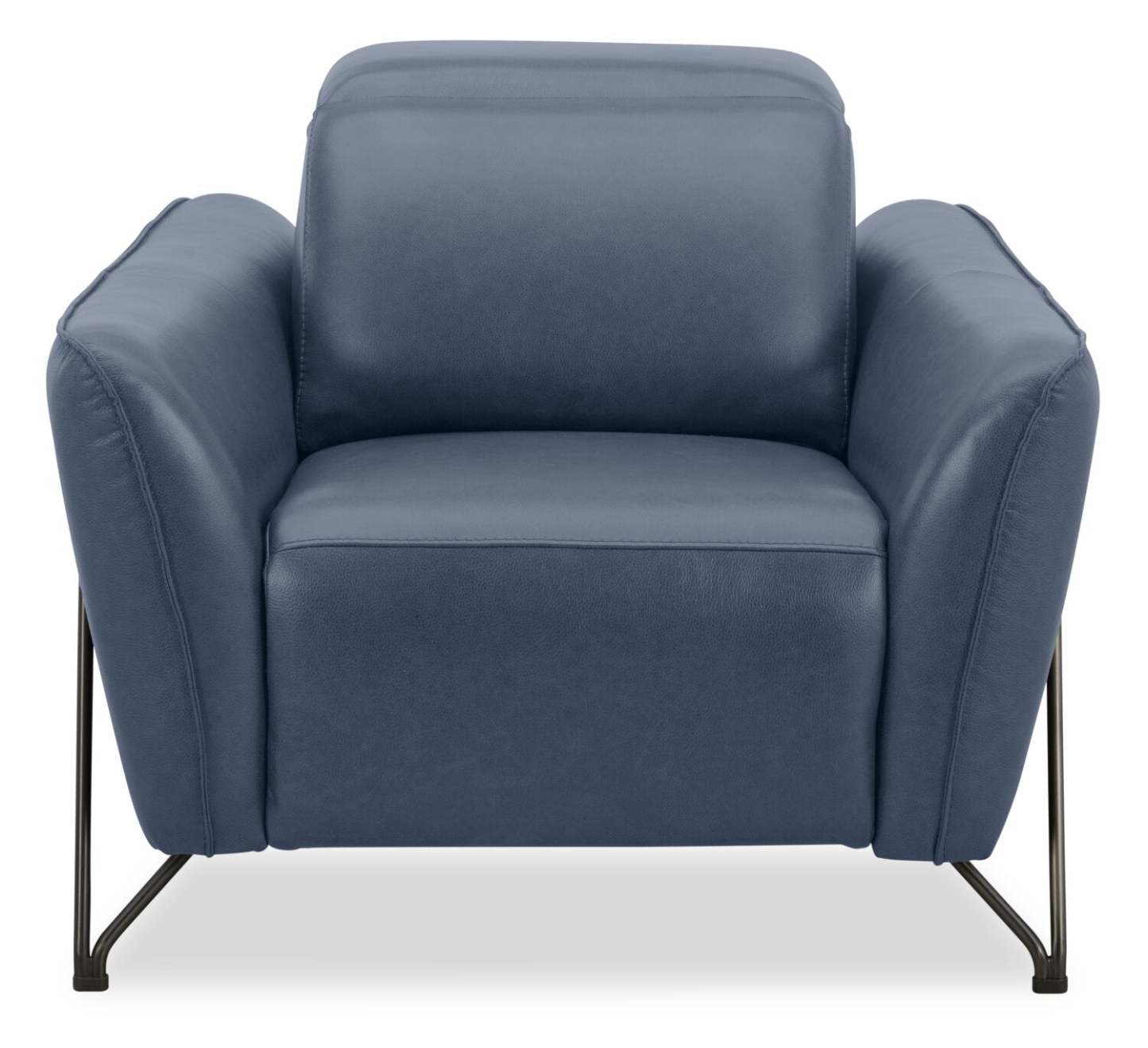 Fauteuil à inclinaison électrique Riviera en cuir véritable de qualité supérieure - bleu