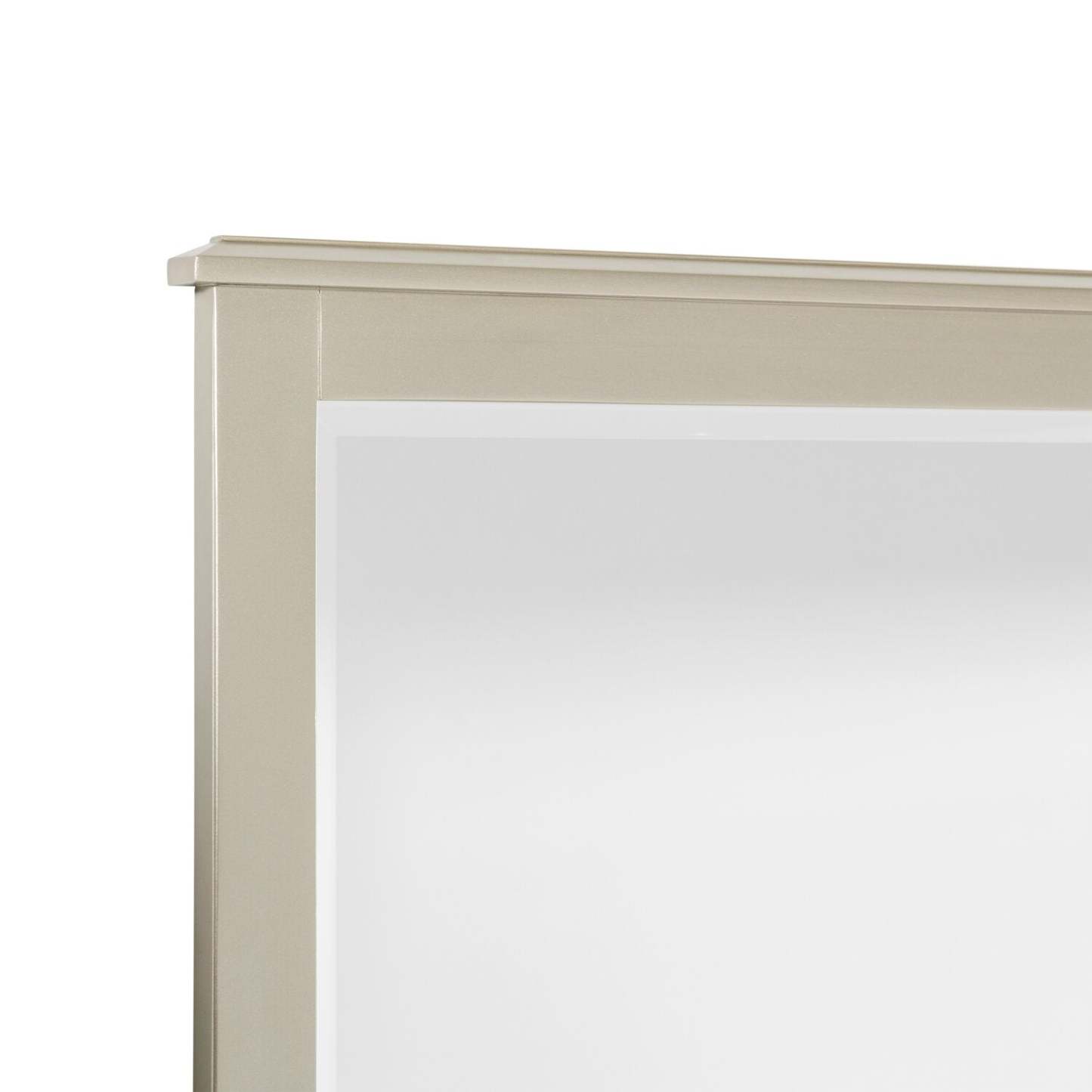 Miroir de commode de chambre à coucher Tyra, Glam - Champagne | Miroir de commode de chambre à coucher somptueux Tyra - champagne