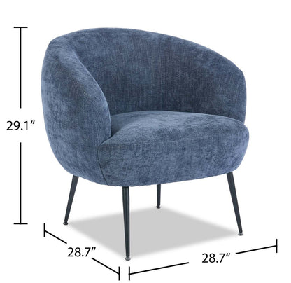 Fauteuil d'appoint en tissu bouclé Nova 28.7 - Bleu | Fauteuil d'appoint Nova de 28,7 po en tissu bouclé - bleu