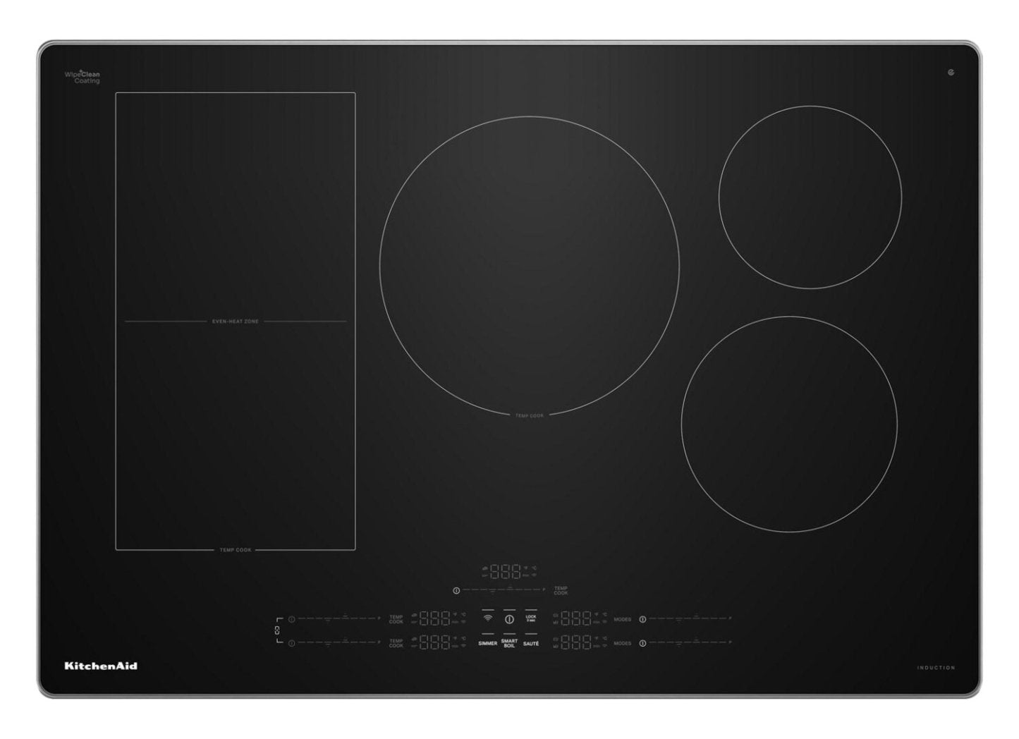 KitchenAid 30 5-Element Induction Cooktop - Stainless Steel - KCIT730SSS | Plaque de cuisson à induction KitchenAid de 30 po à 5 éléments - acier inoxydable - KCIT730SSS