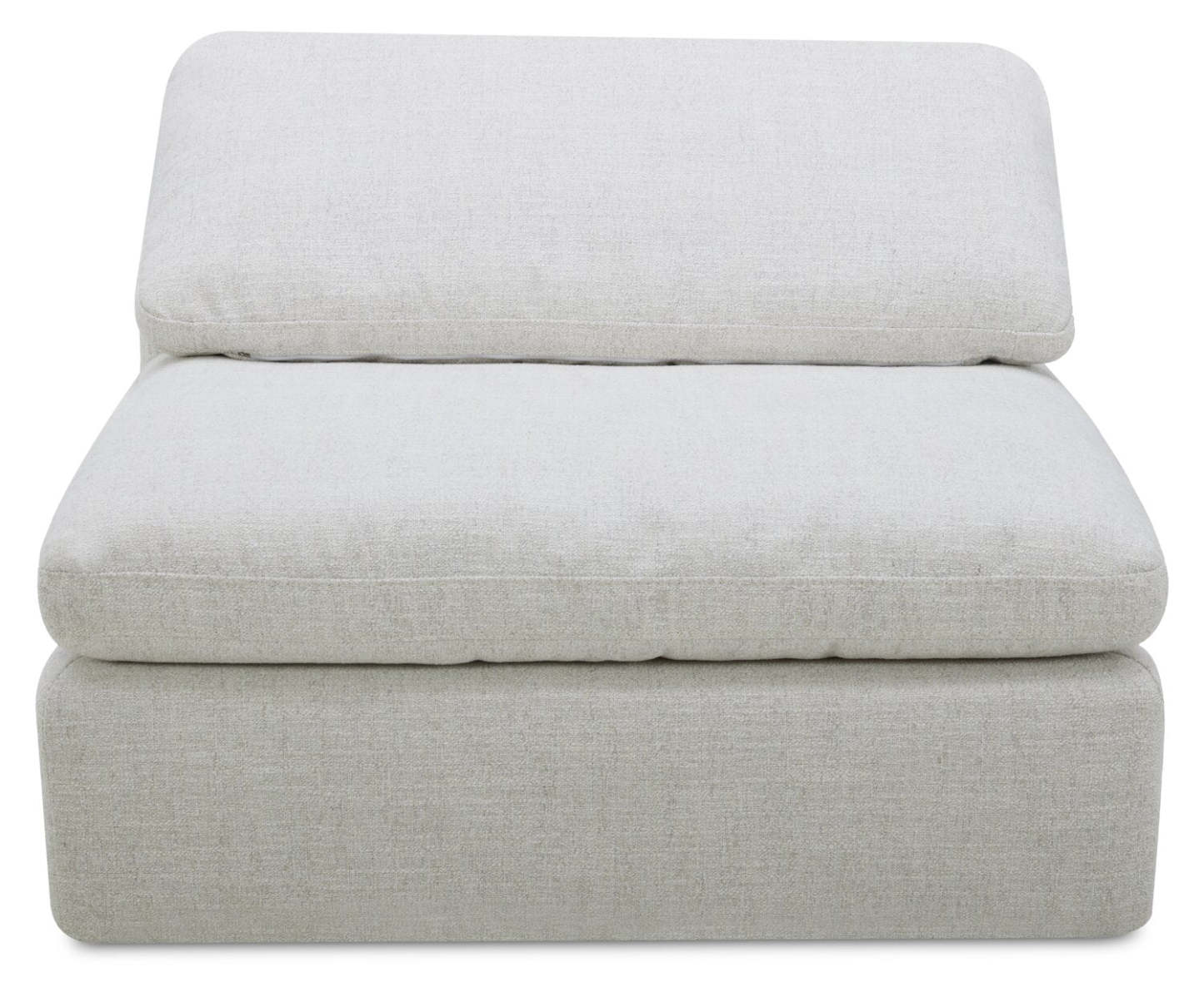Sofa sectionnel à inclinaison électrique modulaire Sky 6 pièces en tissu avec console et coussins en duvet et plumes - blé Nathan
