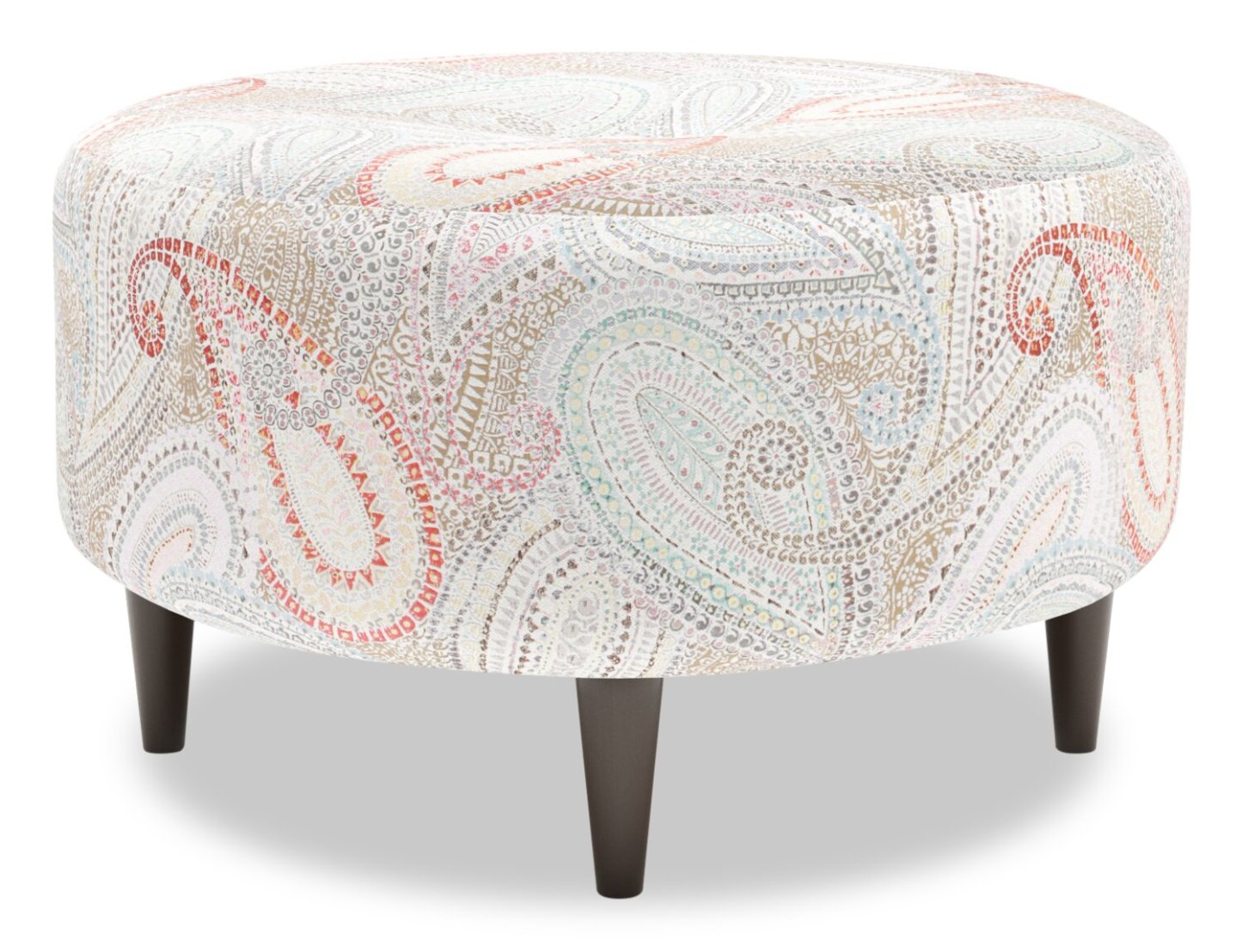 Fabriqué au Canada Sofa Lab personnalisable Pouf en tissu The Curve 31 - Eden multicolore | Pouf The Curve de Sofa Lab de 31 po fabriqué au Canada en tissu - Eden multicolore | CURV1834