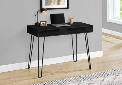 Bureau Ezra 40 avec casiers- Noir|Bureau Ezra de 40 po avec compartiments ouverts - noir