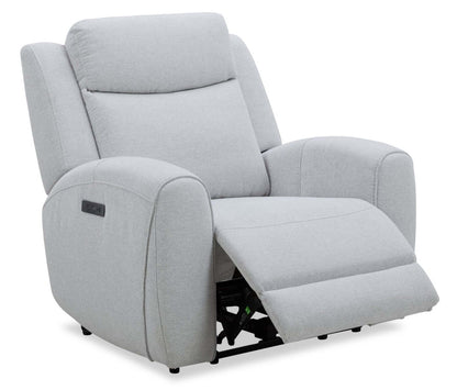 Fauteuil à inclinaison électrique Reign de 41,25 po en tissu avec port USB - gris pierre Bronco
