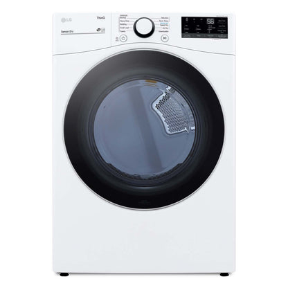 LG 7.4 Cu. Ft. Smart Electric Dryer - White - Stackable - DLE3600W | Sécheuse électrique intelligente LG de 7,4 pi³ - blanche - empilable - DLE3600W