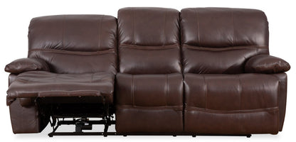 Franco 89 Genuine Leather Zero Gravity Power Reclining Sofa with USB Ports - Brown | Sofa à inclinaison électrique Franco de 89 po en cuir véritable avec position zéro gravité et ports USB - brun