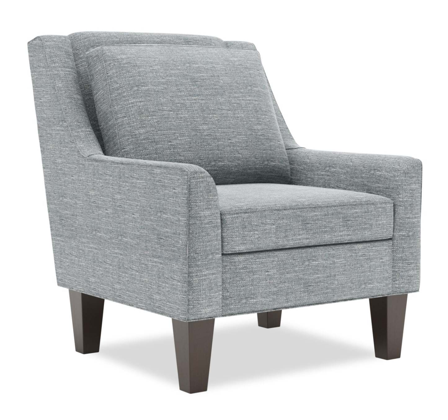 Fauteuil d’appoint club Sofa Lab personnalisable en tissu d’apparence lin avec pattes en bois - gris Luna Pewter fabriqué au Canada | CLUB2291
