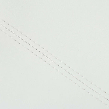 Tabouret Cole de hauteur comptoir en tissu de cuir végétalien et en métal - blanc