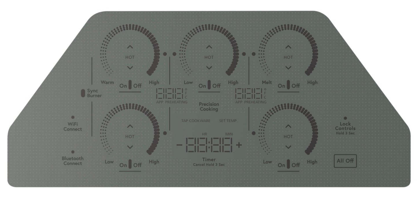 Cafe 36 5-Element Electric Cooktop - Stainless - CHP90362TSS | Surface de cuisson électrique Café de 36 po à 5 éléments - acier inoxydable - CHP90362TSS