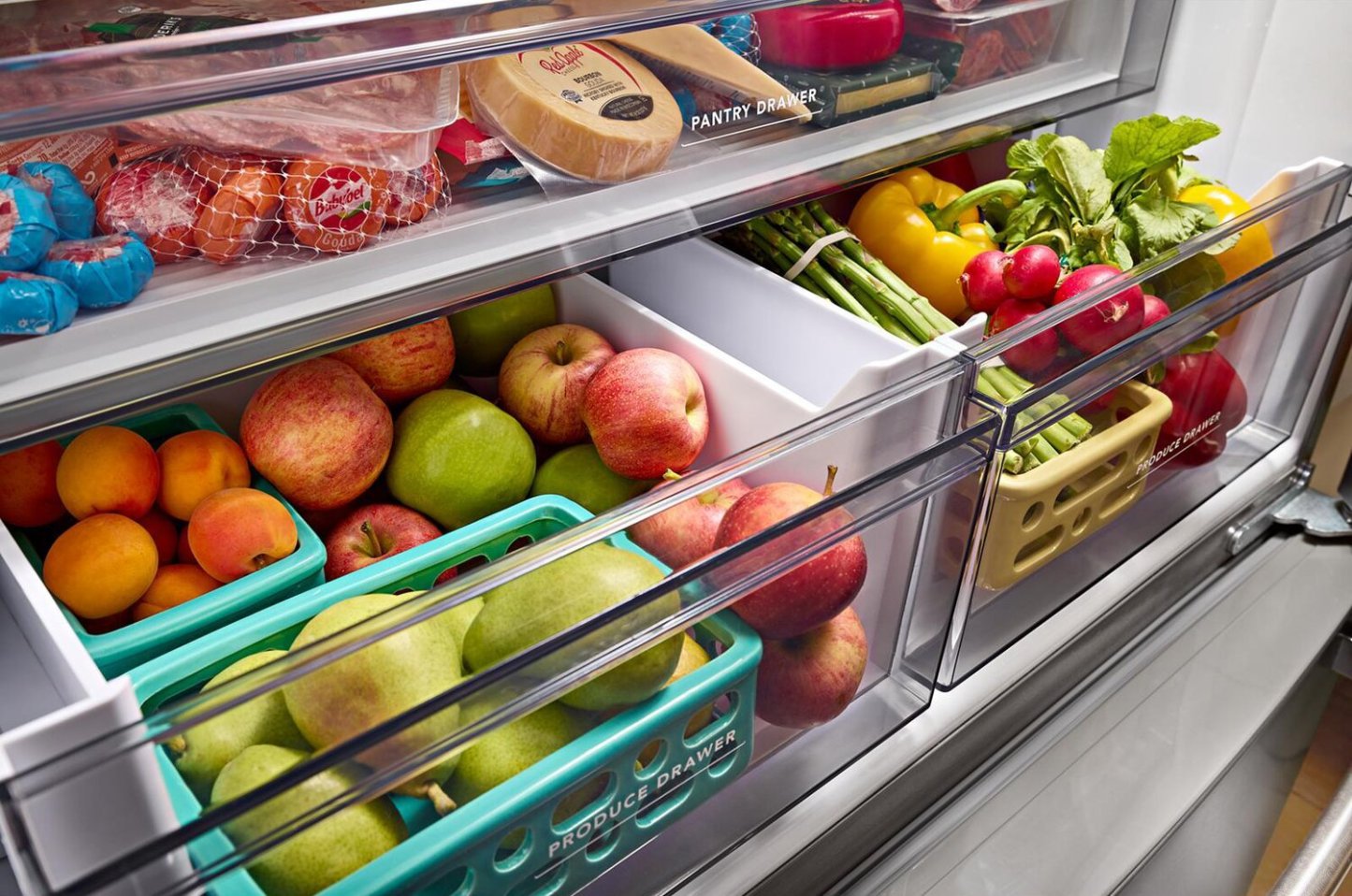 Réfrigérateur KitchenAid de 36 po et de 20 pi3 de profondeur comptoir à portes françaises - acier inoxydable noir - KRFC136RBS | KRFC13BS