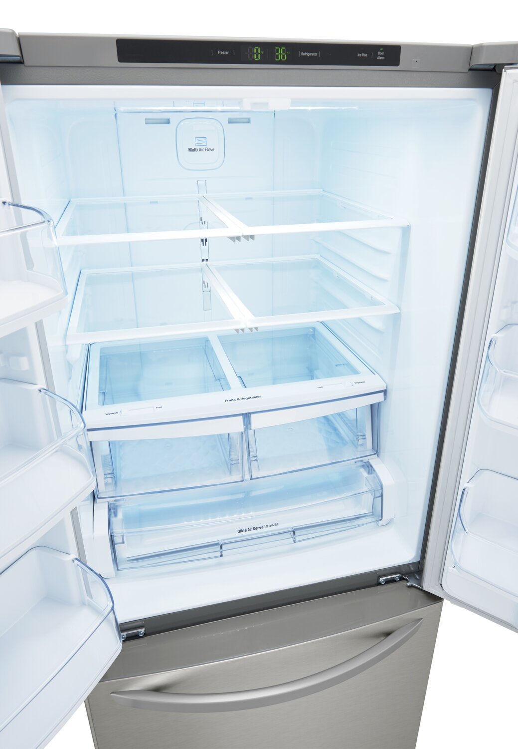 Réfrigérateur LG de 21,8 pi3 et de 30 po de profondeur standard à portes françaises - acier inoxydable - LFCS22520S  | LG 30 21.8 Cu. Ft. French Door Standard-Depth Refrigerator - Stainless Steel - LFCS22520S