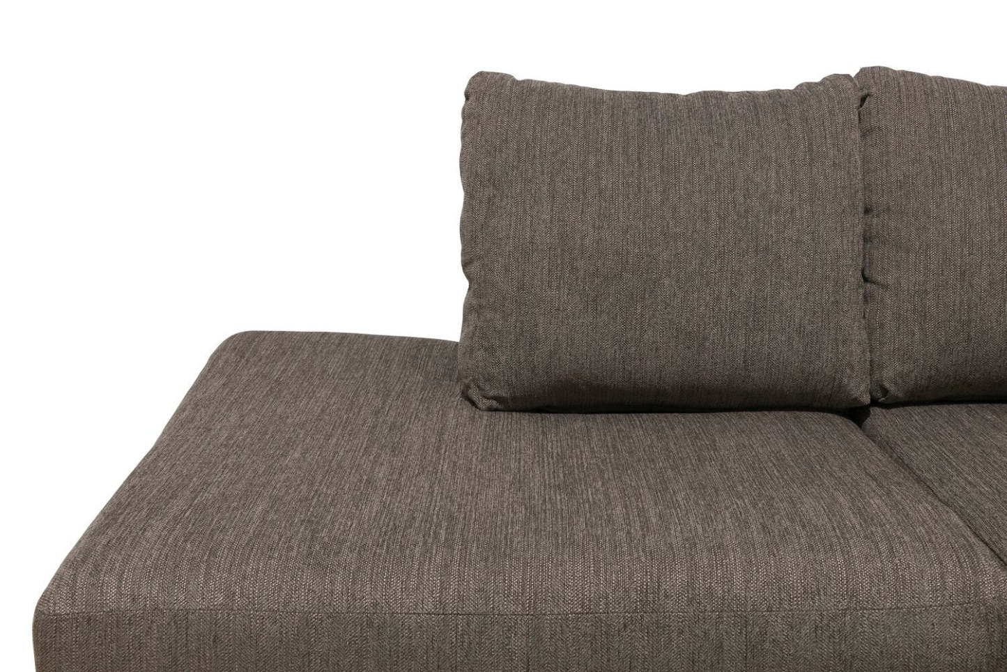 Fabriqué au Canada, canapé sectionnel Nofia 3 pièces à gauche en tissu chenille avec coussins décoratifs et pieds en bois - gris anthracite