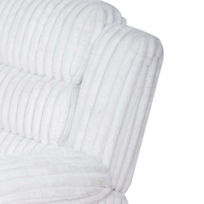 Causeuse inclinable Bryson de 72 po en tissu de fausse fourrure avec console de rangement - gris brume