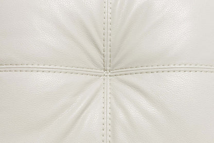 Canapé sectionnel de droite Addison 2 pièces fabriqué au Canada en tissu d'apparence cuir avec coussins de siège amovibles - beige