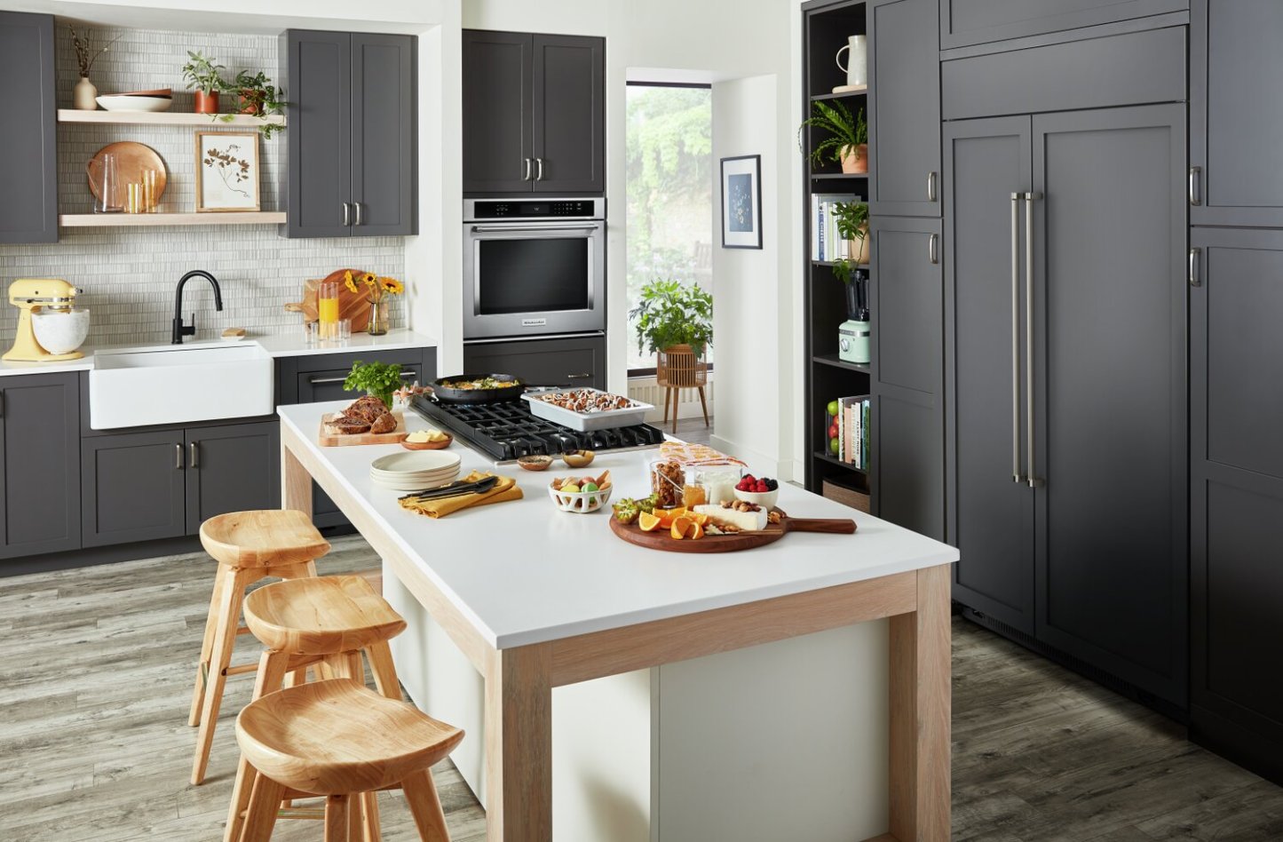 Réfrigérateur KitchenAid de 30 pi³ et de 48 po à compartiments juxtaposés - panneau personnalisable - KBSN708MPA | KitchenAid 48 30 Cu. Fort. Réfrigérateur côte à côte - Prêt pour les panneaux…