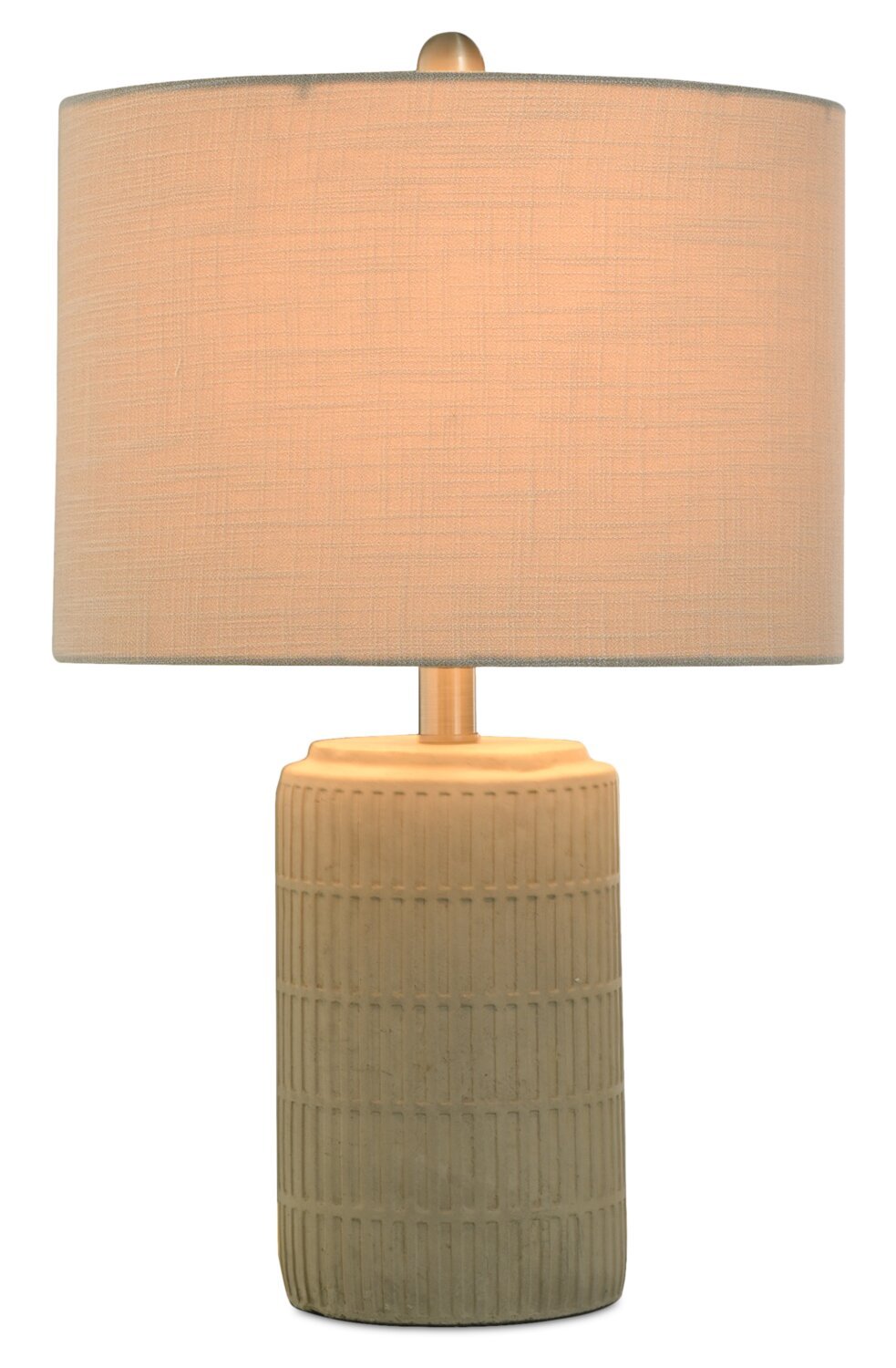 Lampe de table Archer de 21 po en céramique gris et blanc