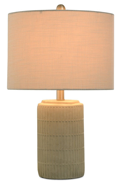 Lampe de table Archer de 21 po en céramique gris et blanc