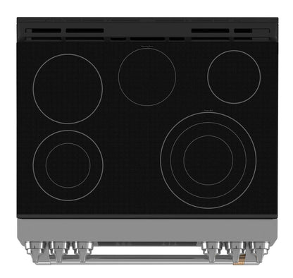 Cuisinière électrique Café de 30 po et de 5,7 pi3 avec cuisson dynamique - acier inoxydable - CRS70XAWCS1 | Cuisinière électrique Café de 5,7 pi3 et de 30 po avec cuisson dynamique - acier inoxydable - CRS70XAWCS1 | CRS70XA1