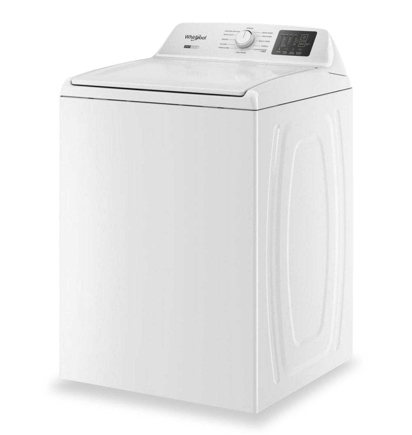 Bain à remous 4,8 Cu. Fort. Laveuse à chargement par le haut avec agitateur amovible 2 en 1 - WTW4107SW | Laveuse Whirlpool à chargement par le haut de 4,8 pi3 avec agitateur amovible 2 en 1 - WTW4107SW