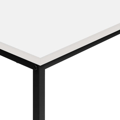 Alma 31.5 Modern Sofa Table - White with Black Metal Frame|Table de salon moderne Alma de 31,5 po - blanche avec armature en métal noir