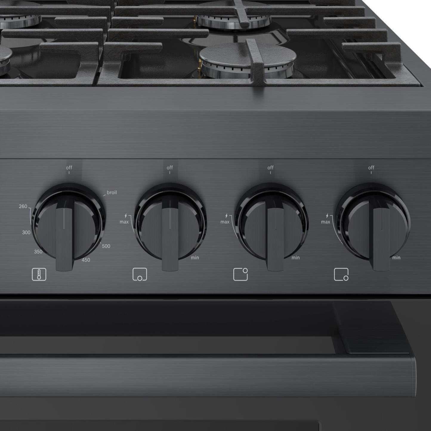 Cuisinière à gaz amovible Bosch de série 800 de 3,4 pi3 de style industriel - HGS8645UC | HGS8645U