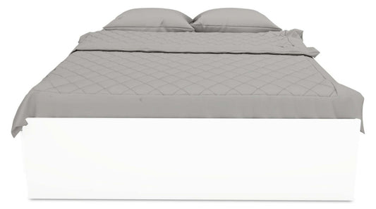 Lit Matelas Riley avec rangement à 3 tiroirs pour enfants, fabriqué au Canada, blanc - Pleine grandeur | Lit matelot Riley avec 3 tiroirs de rangement pour enfants, fabriqué au Canada, blanc - format lit double
