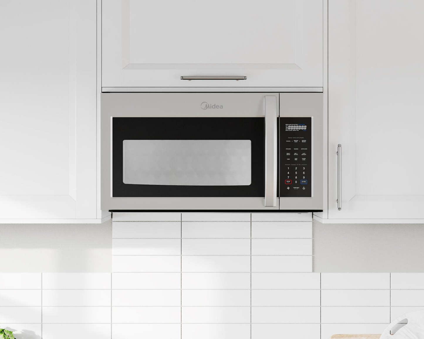 Midéa 30 1,9 Cu. Fort. Micro-ondes à hotte intégrée - MMO19S14ASTC | Quatre à micro-ondes à hotte intégrée Midea de 1,9 pi3 et de 30 po - MMO19S14ASTC | MMO19S14