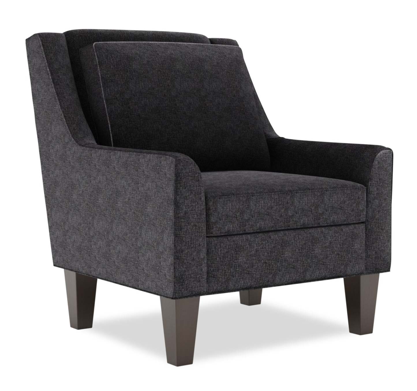 Fauteuil d’appoint club Sofa Lab personnalisable 29 en tissu de chenille avec pattes en bois - gris charcoal de luxe | Fauteuil d’appoint club Sofa Lab de 29 po fabriqué au Canada en tissu de chenille avec pattes en bois - gris charcoal de luxe | CLUB2993