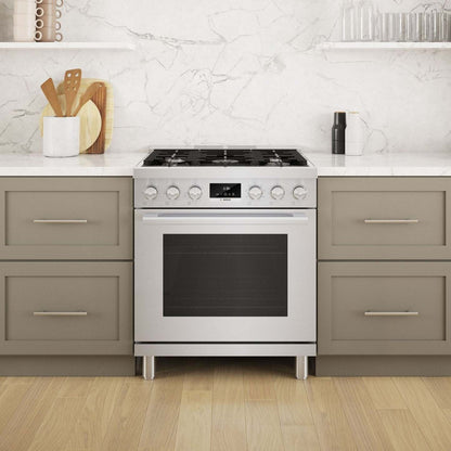Cuisinière hybride amovible Bosch de série 800 de 3,9 pi³ - HDS8055C | Bosch Série 800 3,9 Cu. Fort. Cuisinière autoportante biénergie - HDS8055C | HDS8055C