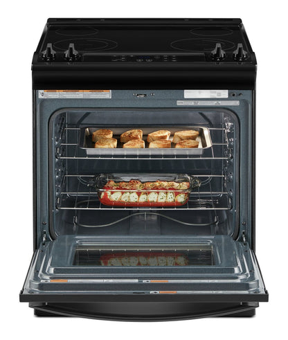 Cuisinière électrique Whirlpool de 4,8 pi³ avec nettoyage automatique - noire - YWEE515S0LB | Bain à remous 4,8 Cu. Fort. Cuisinière électrique avec autonettoyage - Noir - YWEE515S0LB