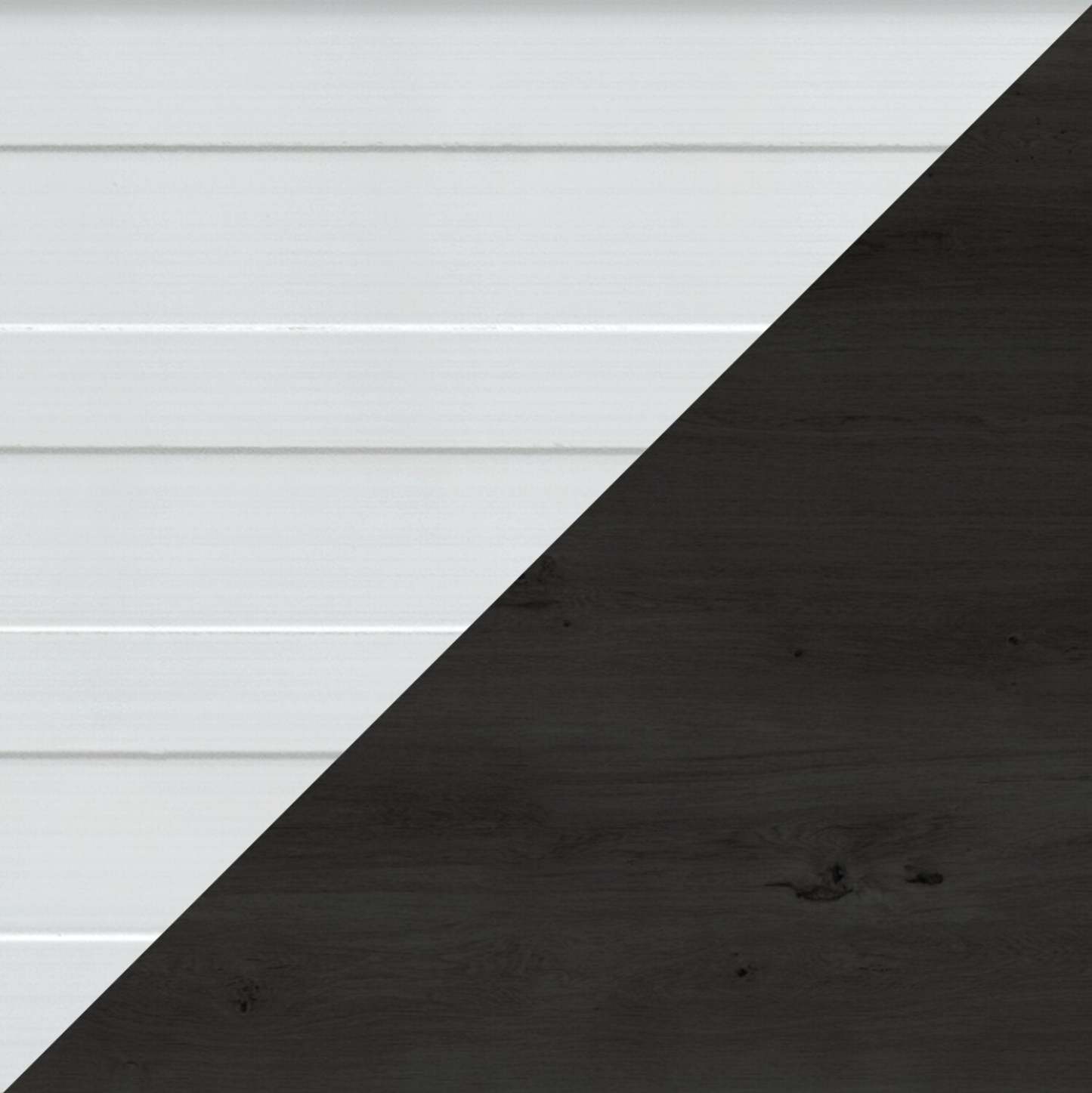 Zoey Panel Bed, Two-tone White & Brown - King Size | Lit à panneau Zoey, deux teintes, blanc et brun - format très grand lit