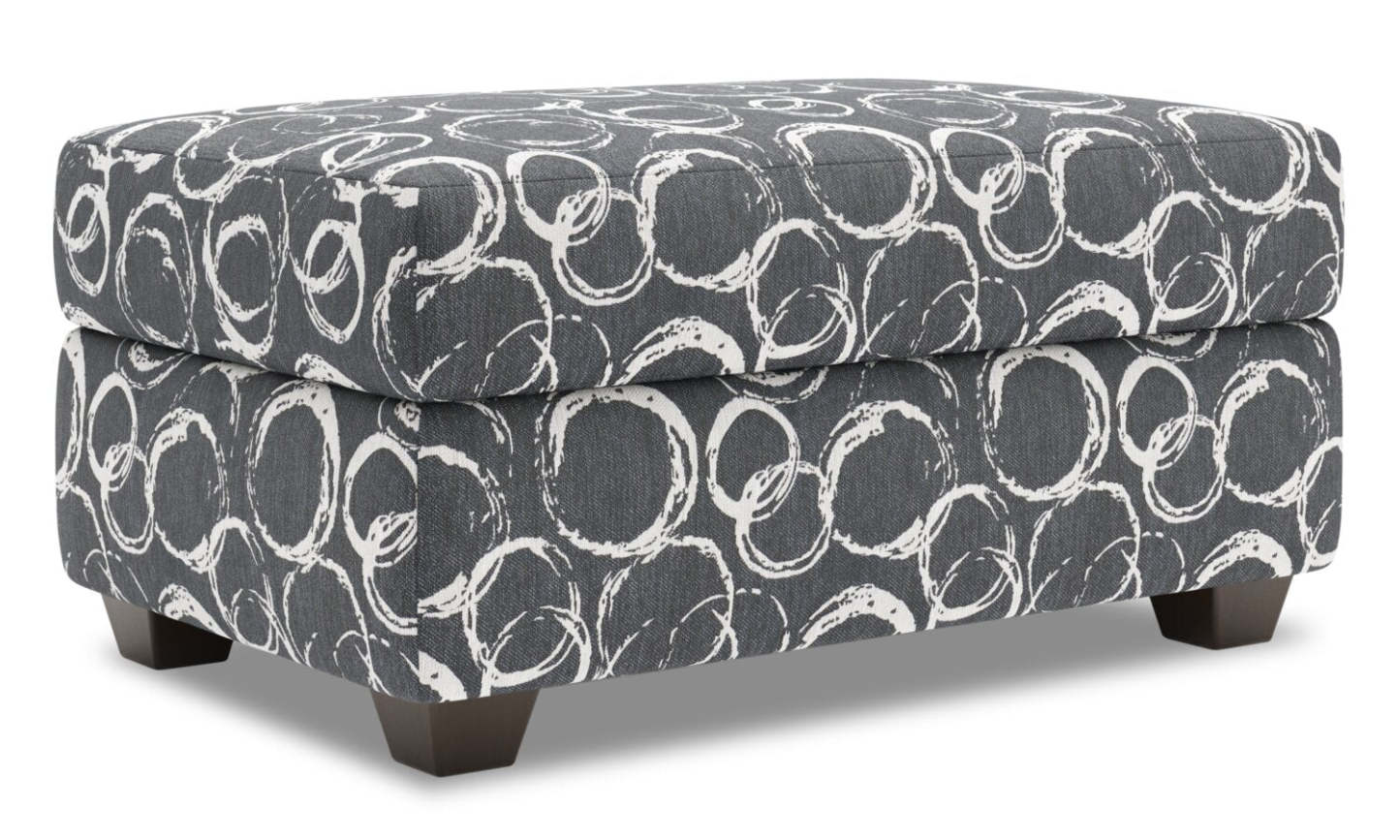 Fabriqué au Canada Pouf de rangement personnalisable The Trunk 39 en tissu - Heather multicolore | Pouf de rangement The Trunk de Sofa Lab de 39 po fabriqué au Canada en tissu - Heather multicolore | TRUN1163