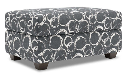 Fabriqué au Canada Pouf de rangement personnalisable The Trunk 39 en tissu - Heather multicolore | Pouf de rangement The Trunk de Sofa Lab de 39 po fabriqué au Canada en tissu - Heather multicolore | TRUN1163
