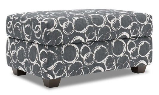 Fabriqué au Canada Pouf de rangement personnalisable The Trunk 39 en tissu - Heather multicolore | Pouf de rangement The Trunk de Sofa Lab de 39 po fabriqué au Canada en tissu - Heather multicolore | TRUN1163