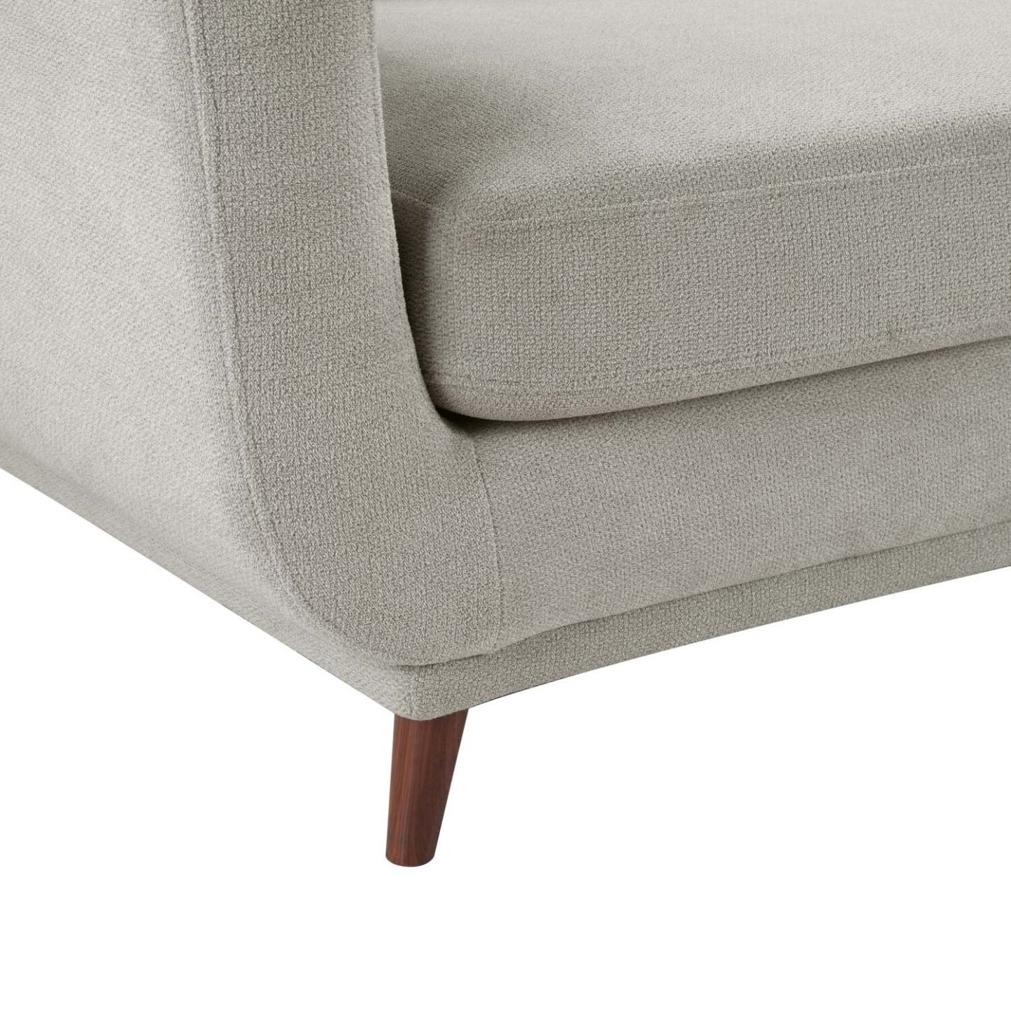 Chaise en tissu Cosmo 34 avec coussin de dossier capitonné - Gris | Fauteuil Cosmo de 34 po en tissu avec coussin de dossier capitonné - gris