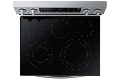 Cuisinière électrique intelligente amovible Samsung de 6,3 pi³ avec friture à air - acier inoxydable - NE63A6511SS/…