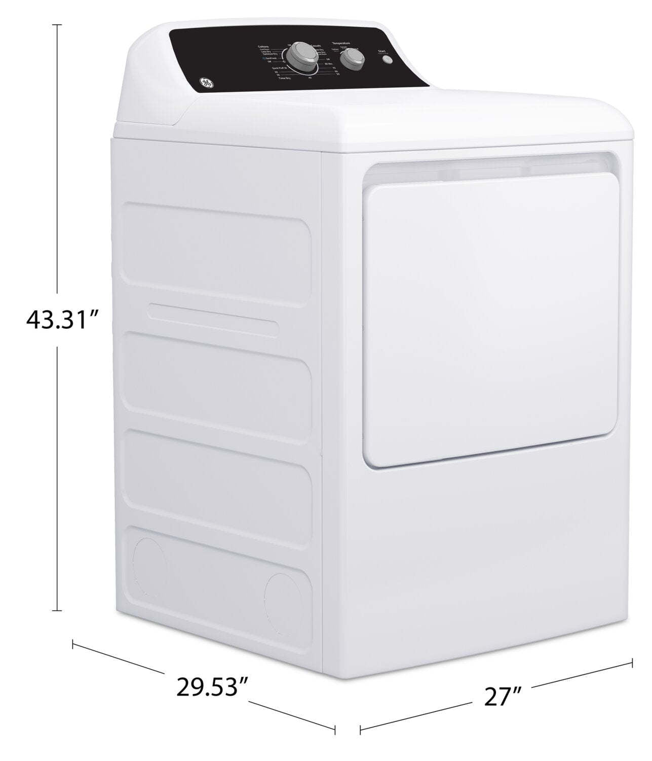 GE 6,2 Cu. Fort. Sécheuse électrique avec cycle SaniFresh – Blanc - GTX34EBMRWS | Sécheuse électrique GE de 6,2 pi³ avec cycle SaniFresh - blanche - GTX34EBMRWS
